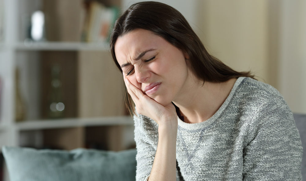 Stressed Woman Complaining Suffering Toothache
